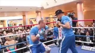 GEORGE GROVES PUBLIC WORKOUT AHEAD OF CARL FROCH CHAMPIONSHIP FIGHT