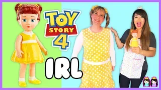 Toy Story 4 Toys Gabby Gabby in Real Life! Make Up + Dress Up Play at Pretend Toy Salon