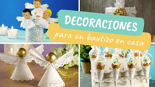 Decoraciones para un bautizo en casa