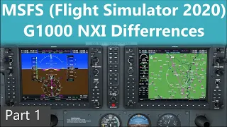 MSFS - G1000 NXI differences, part 1