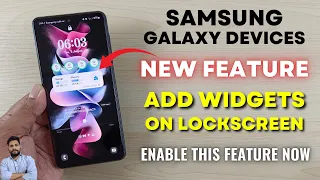 Samsung Galaxy Devices : New Feature Add Widgets On Lock Screen