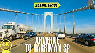 Driving from Arverne, New York to Harriman State Park - 5K Amazing Scenic Roads of USA