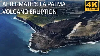 4K drone film "Aftermath of La Palma’s volcano Eruption" destruction caused by Cumbre Vieja volcano