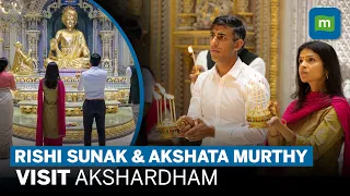 'Proud Hindu' Rishi Sunak & Wife Akshata Murthy Take A Break From G20, Visit Akshardham In Delhi