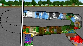 Recriando TODOS os Biomas no Subterrâneo do Minecraft