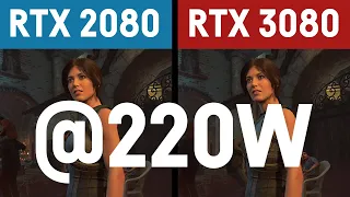 RTX 2080 vs RTX 3080 at 220W (undervolted)