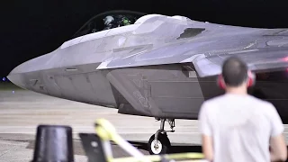 F-22 Night Operations At Tyndall Air Force Base