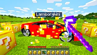 Opening SUPERCAR LUCKY BLOCKS In Minecraft!