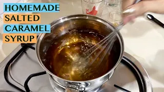 HOW TO MAKE SALTED CARAMEL SYRUP:  FOR COFFEE AND TEA DRINKS