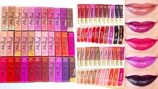 Too Faced Melted Lipstick + Lip Swatches of ALL 33 SHADES! (CHOCOLATE Included!)