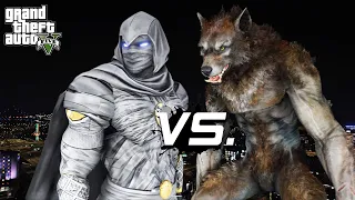 GTA 5 - Moon Knight VS Werewolf | A Full Moon Battle!!