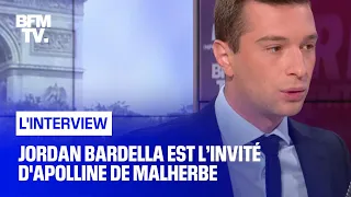 Jordan Bardella face à Apolline de Malherbe en direct