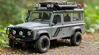 1/10 Scale Land Rover Defender 110 Rc Cars OffRoad RC Crawler Adventure with BRX02 Boom Racing