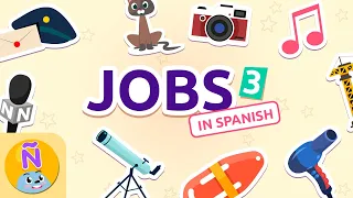 JOBS and OCCUPATIONS 3👩🏽‍🚒👨🏼‍🏫 Las PROFESIONES 3👩🏼‍🌾👮🏽‍♀️ Bilingual Spanish Vocab for Kids