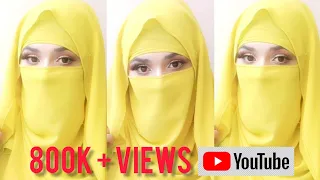 Summer hijab & Niqab style 2021// Easy and simple Niqab tutorial ( Full Coverage )💛