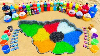 How to make Rainbow Flower with Orbeez Colorful, Big Coca-Cola, Chupa Chups, Fanta, Sodas vs Mentos