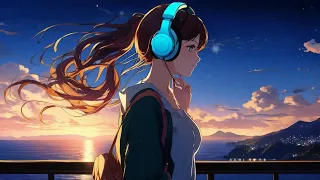 【BGM for work and sleep】Whisper of the Sea Breeze: Relaxing BGM on the Hill at Night：Lo-fi Music