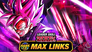 PRETTY GOOD EZA!!! LEVEL 10 LINKS 100% EZA LR INT ROSE GOKU BLACK! (DBZ: Dokkan Battle)