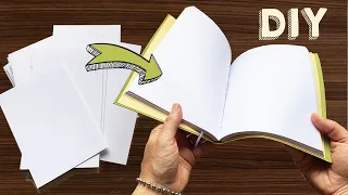 📕  Cómo Hacer un CUADERNO de HOJAS SUELTAS y SIN Costura  👉  Estilo MOLESKINE