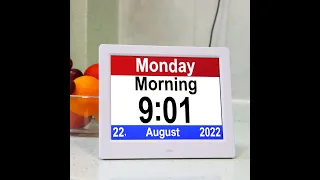 Véfaîî 30 Alarms Shane Dementia Clock with Custom Alarms and Reminders, Calendar Day Clock