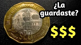 Moneda de $20 Pesos de 500 años de Veracruz. Precio y características ¿La tienes?