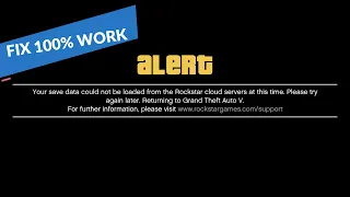 Your save data could not be loaded from the rockstar cloud servers at this time FIX 100% WORK