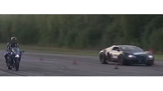 [4k] Kawasaki Ninja H2 vs Bugatti Veyron 16.4 "Dutchbugs"