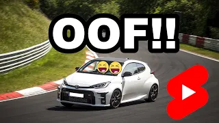 Nürburgring close call in the last turn with the GR Yaris!! #shorts