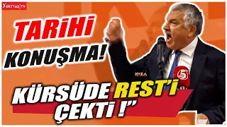 Zeydan Karalar'dan salona kahkaha attıran tarihi konuşma! Kürsüde resti çekti!