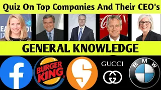 Famous Companies And Their CEO's -2021(Part-2)|NewLearn|Top 20 multinational companies CEO name