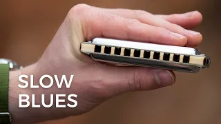Slow Blues - HARMONICA TUTORIAL for Beginners + Tabs & Backing Track