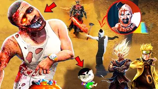 FRANKLIN & AVENGERS WERE TRAPPED BY SERBIAN DANCING LADY WITH GOKU & NARUTO IN GTA 5|SHINCHAN & CHOP