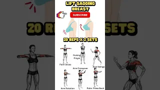 Lift Sagging Breast 💜Breast Lift and Tightening Exercises #shorts #yoga #weightloss #workoutmusic