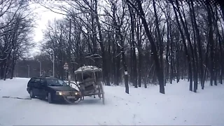 Водій wolkswagen зніс карету з конем (Біла Церква)