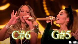 Mariah Carey & Ariana Grande SEPARATED Harmonized Whistle Notes in "Oh Santa"