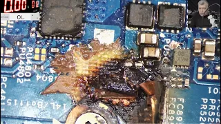 Dell Latitude 3400 - no power, two exploded capacitors nightmare