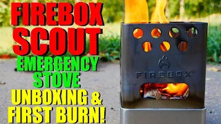 All New FIREBOX SCOUT Emergency Stove - Unboxing and First Burn