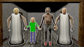 Granny vs Baidl vs Grandpa vs Everyone 60 min Real Life animation