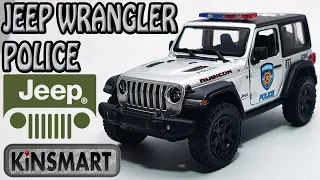 Kinsmart Jeep Wrangler Police Silver Metalic Miniatur Mobil Jeep Wrangler Rubicon Polisi Unboxing