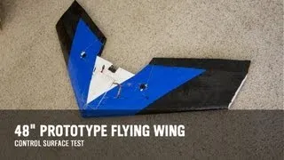 48" Flying Wing Control Surface Test