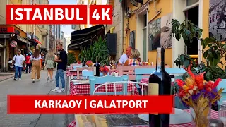 Karakoy Istanbul 2022 18 September Walking Tour|4k UHD 60fps