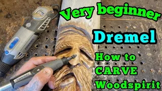 The very basics How to carve a wood spirit with a dremel for the very beginner carver.