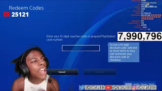 ISHOWSPEED GETS STOLEN HIS $500 PSN CARD ON STREAM  🤣🤣