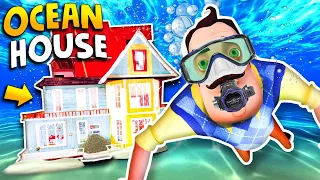Putting The Neighbor’s House IN THE OCEAN!!! | Hello Neighbor Gameplay (Mods)
