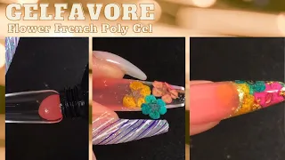 🤩DIY Dry Flower French Tips | Gelfavor Polygel Nail 😝