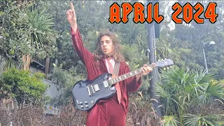 AC/DC - Rock N Roll Train LIVE By Angus Young Street Performer (April 2024 Part 3)