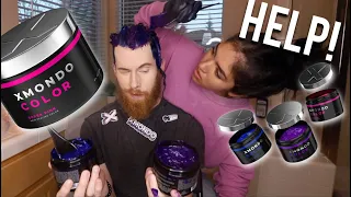 DYING MY BOYFRIEND'S HAIR! XMONDO COLOR REVIEW!