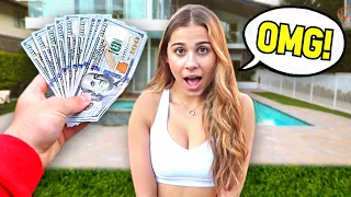 Giving My Girlfriend $1000 Every 10 Minutes For Her Birthday.. *SURPRISE*