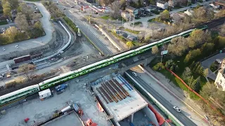 Hurontario LRT construction - Port Credit station.