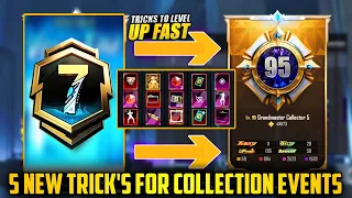 😱 Level Up Fast For A7 Royal Pass | 5 New Trick's For Collection Event Level 1 To 95 | PUBGM